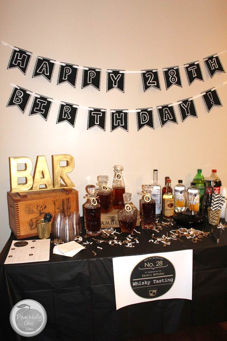 planning a guy's birthday party: whiskey tasting
