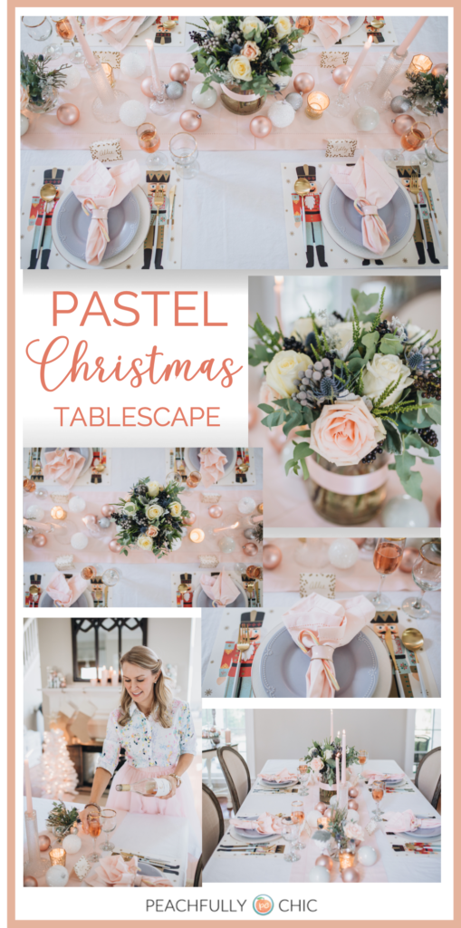 Pastel Christmas Tablescape Decor Peachfully Chic