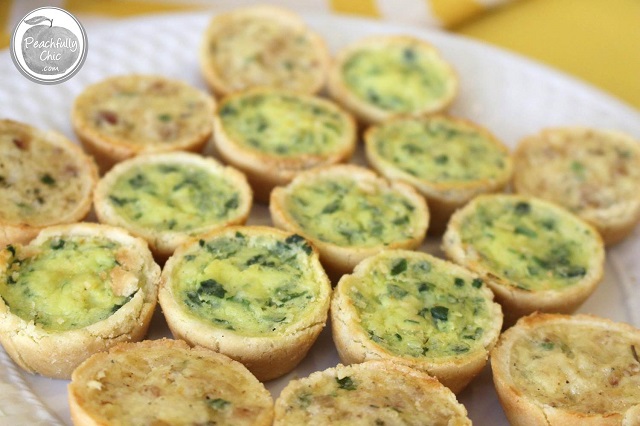peachfully-chic-you-are-my-sunshine-baby-shower-theme-mini-quiche