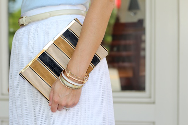 Peachfully-Chic-Allison-Cawley-Ann-Taylor-Outfit-white-skirt-blue-sweater-top-7