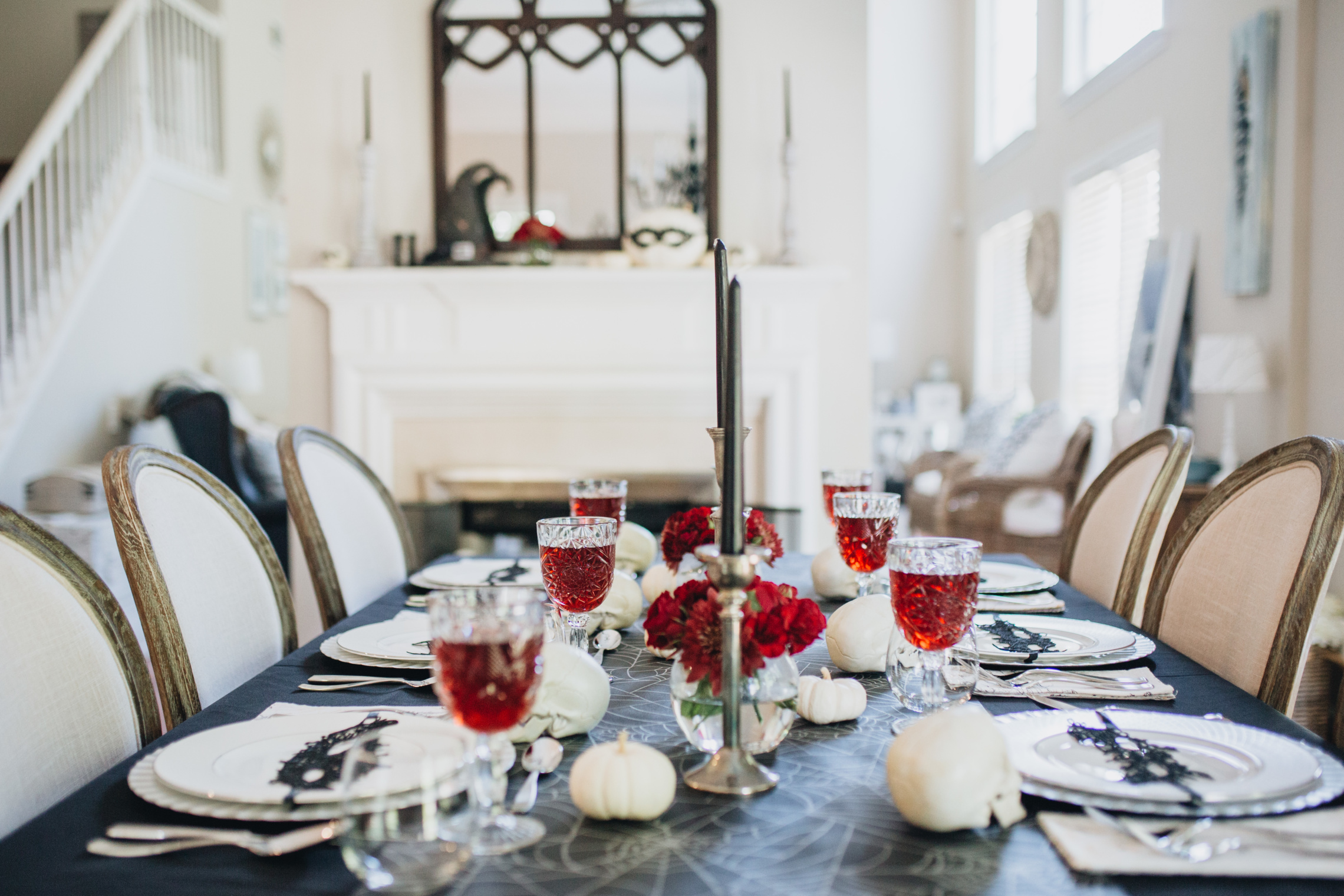Elegant-Halloween-Red-Black-Tablescape