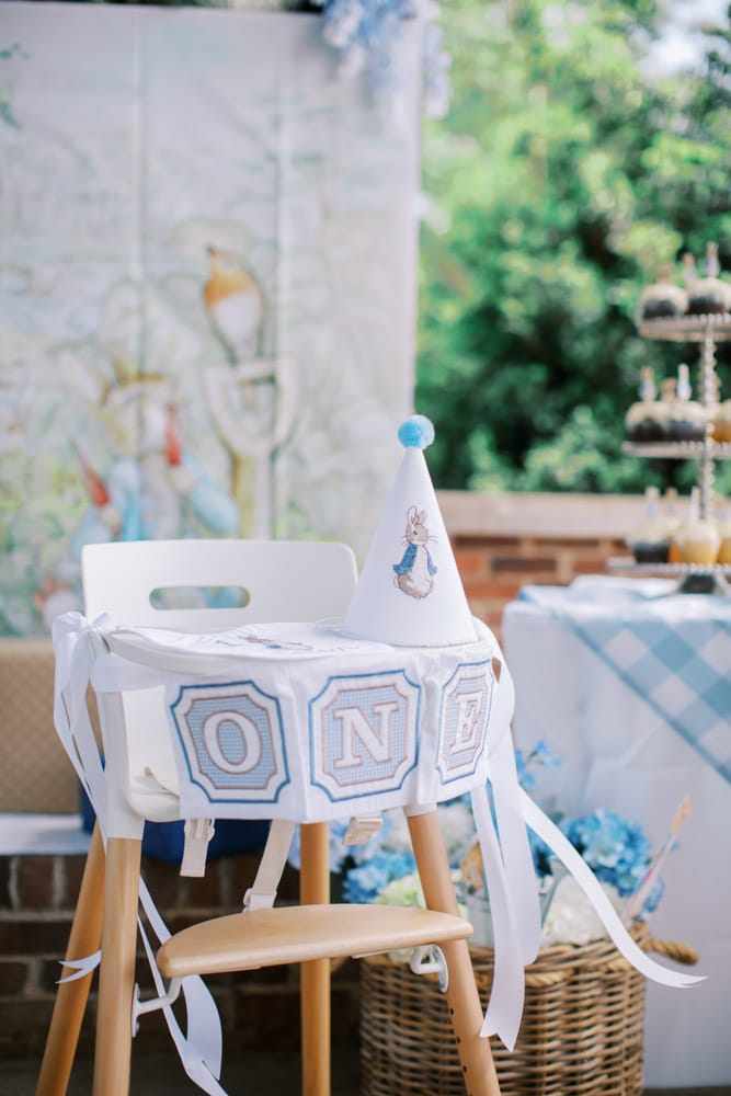 Peachfully-Chic-Peter-Rabbit-Themed-First-Birthday-Decor-Hat-Banner